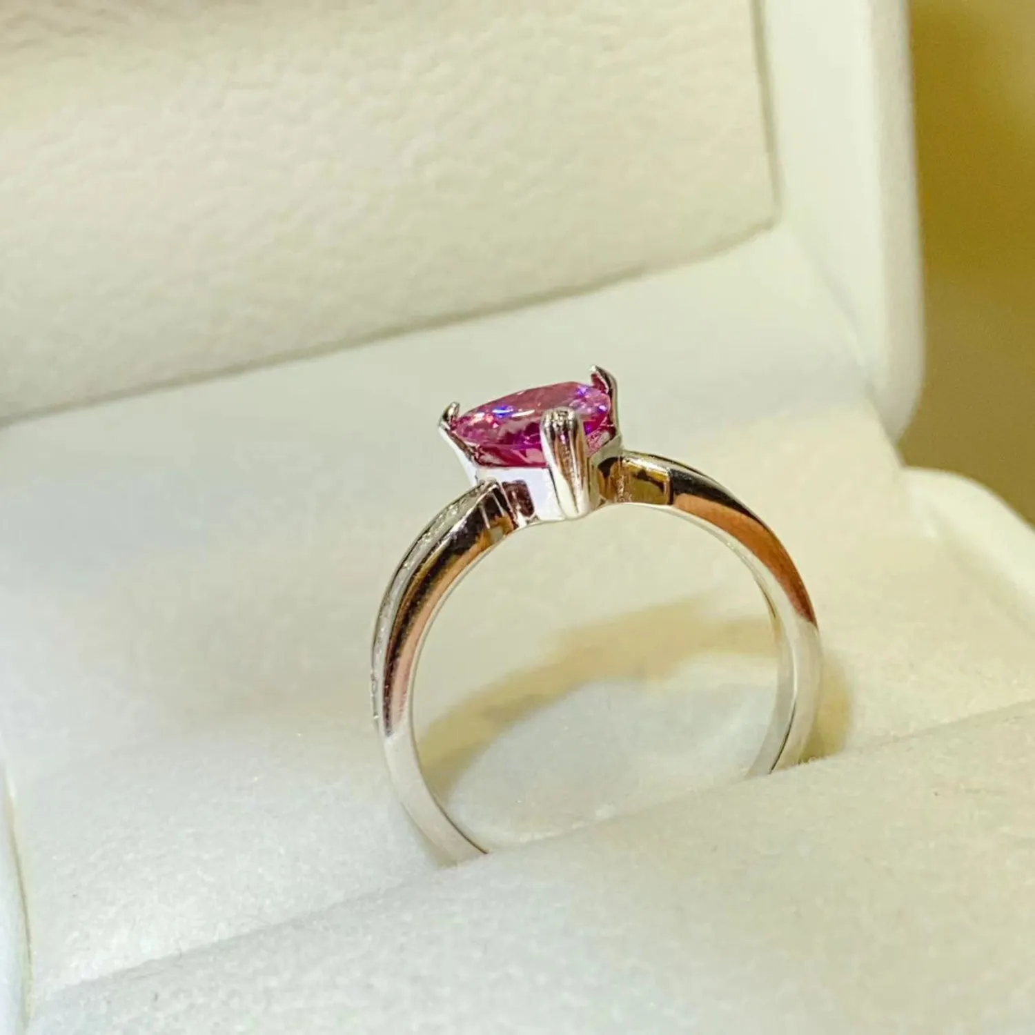 Enchanted Aura 1 Carat Moissanite Sterling Silver Ring