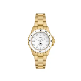 Fossil Blue Dive Three-Hand Gold-Tone Stainless Steel Watch