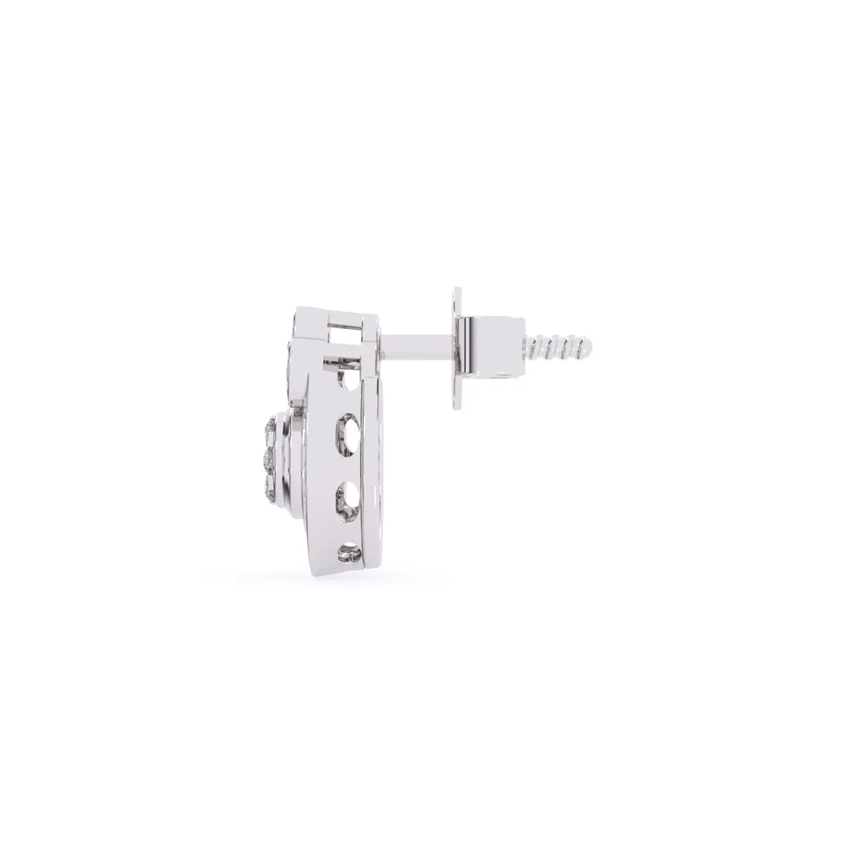 Gleaming Diamond Cluster Studs Earrings