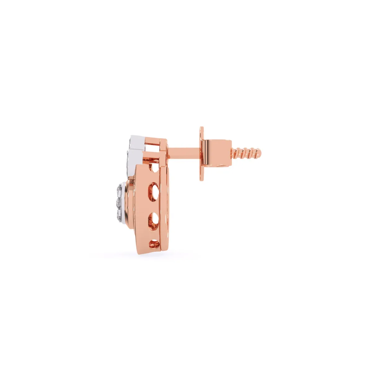 Gleaming Diamond Cluster Studs Earrings