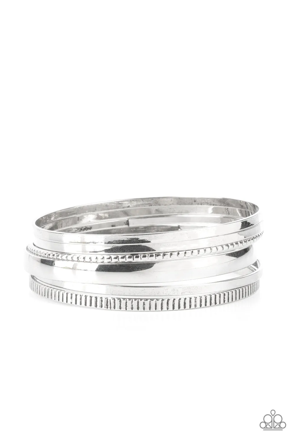 Gliding Gleam - Silver Paparazzi Accessories