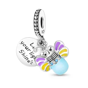 Glow in the Dark Luminous Honey Bee Dangle Charm