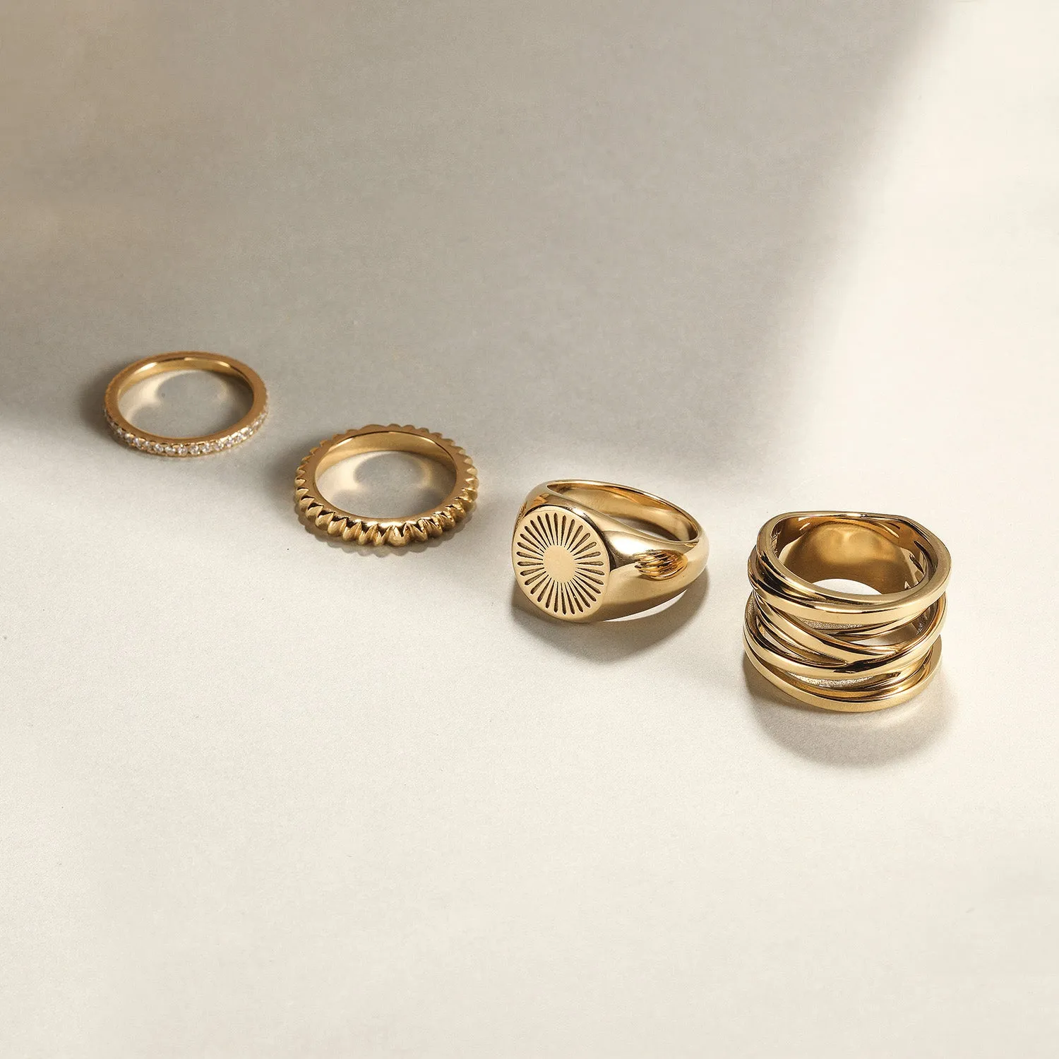 Gold Halo Ring