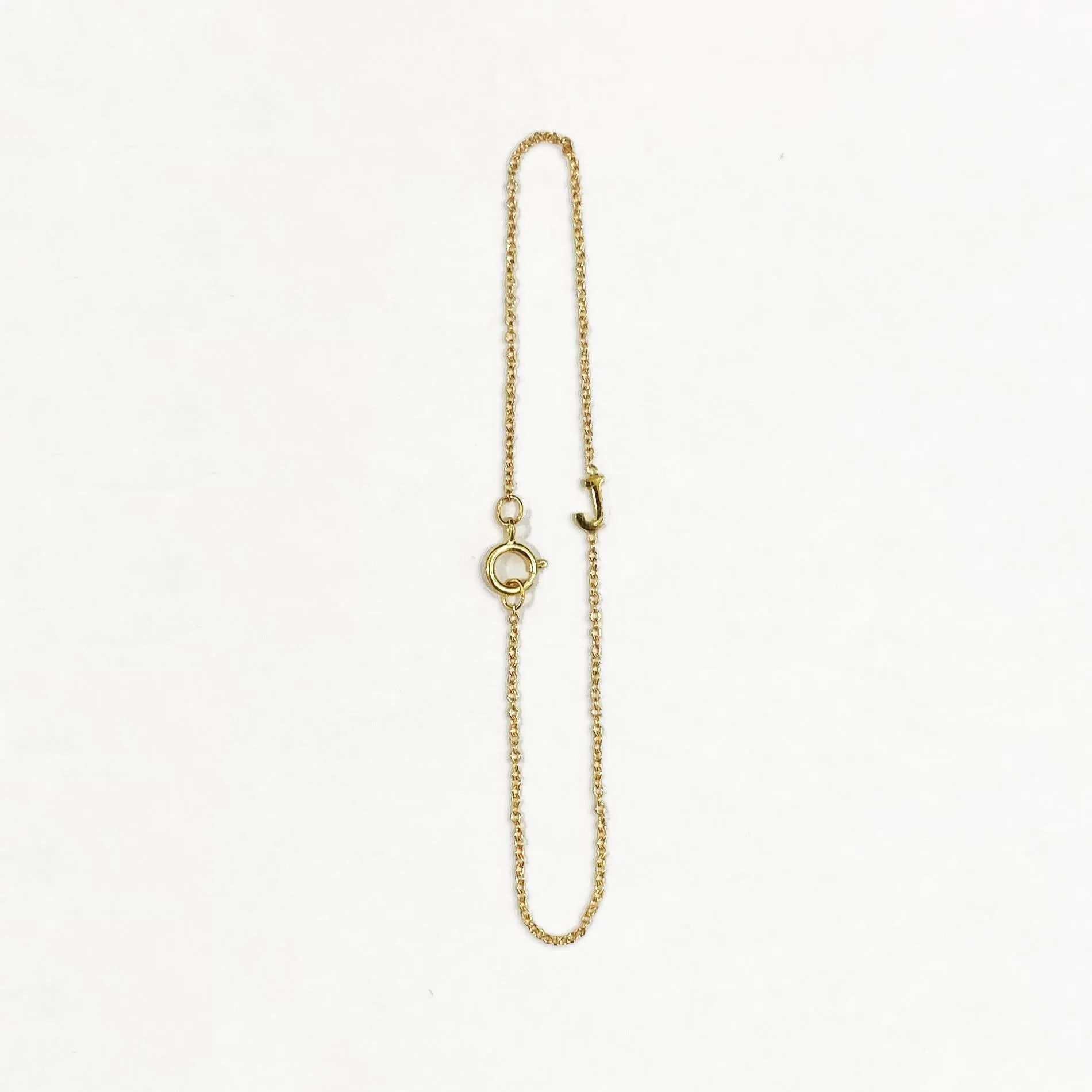 Gold Mini Initial Bracelet