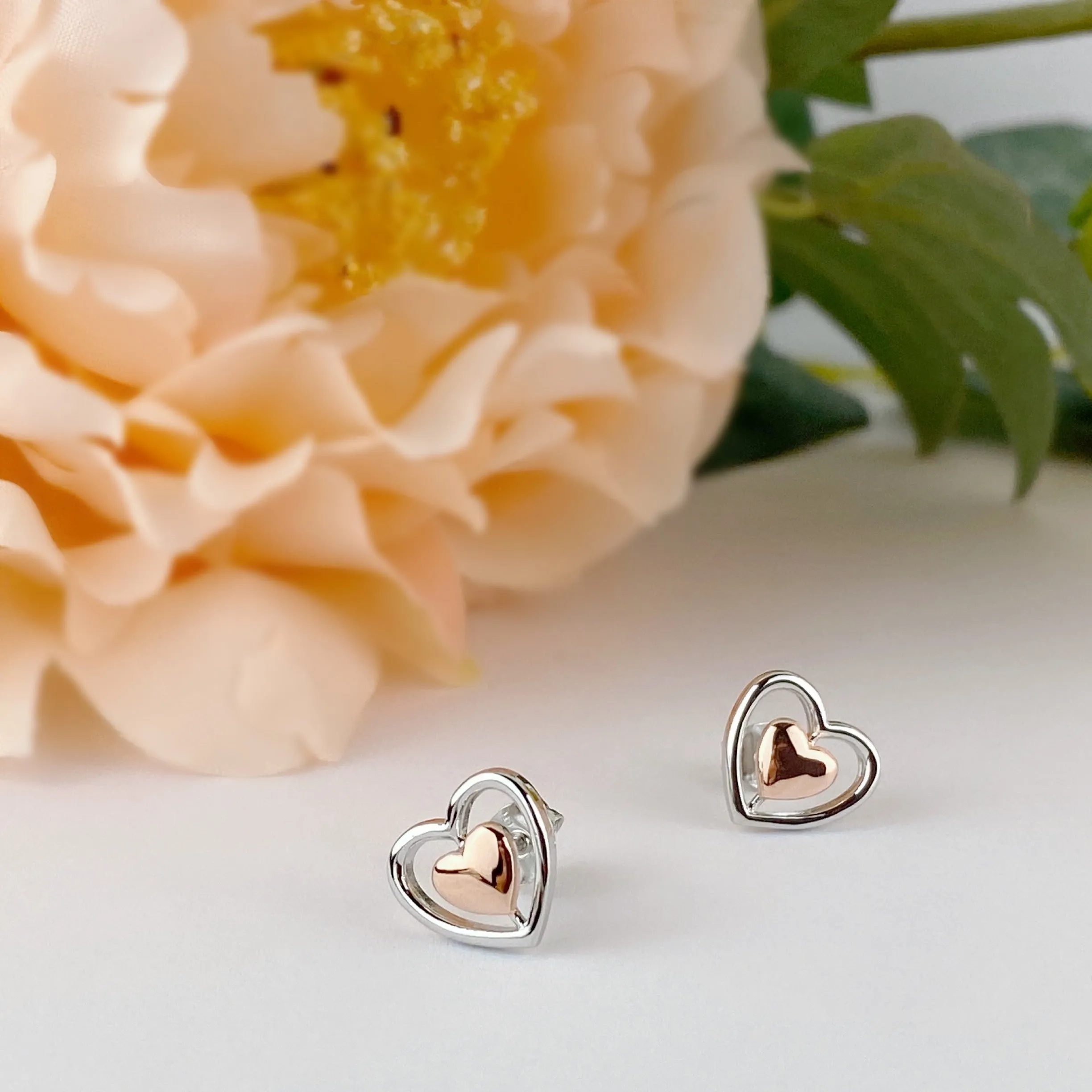 Golden Heart Earrings - SE4887