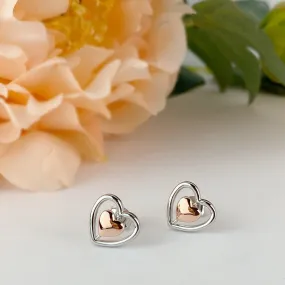 Golden Heart Earrings - SE4887