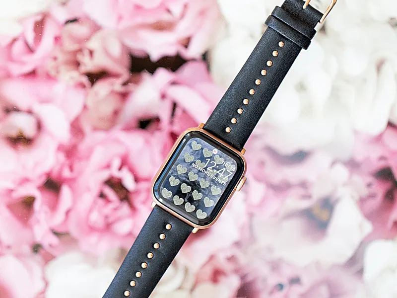 Goldenerre Black Stud Band for the Apple Watch
