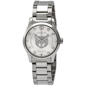Gucci G-Timeless Silver Dial Ladies Watch YA126595