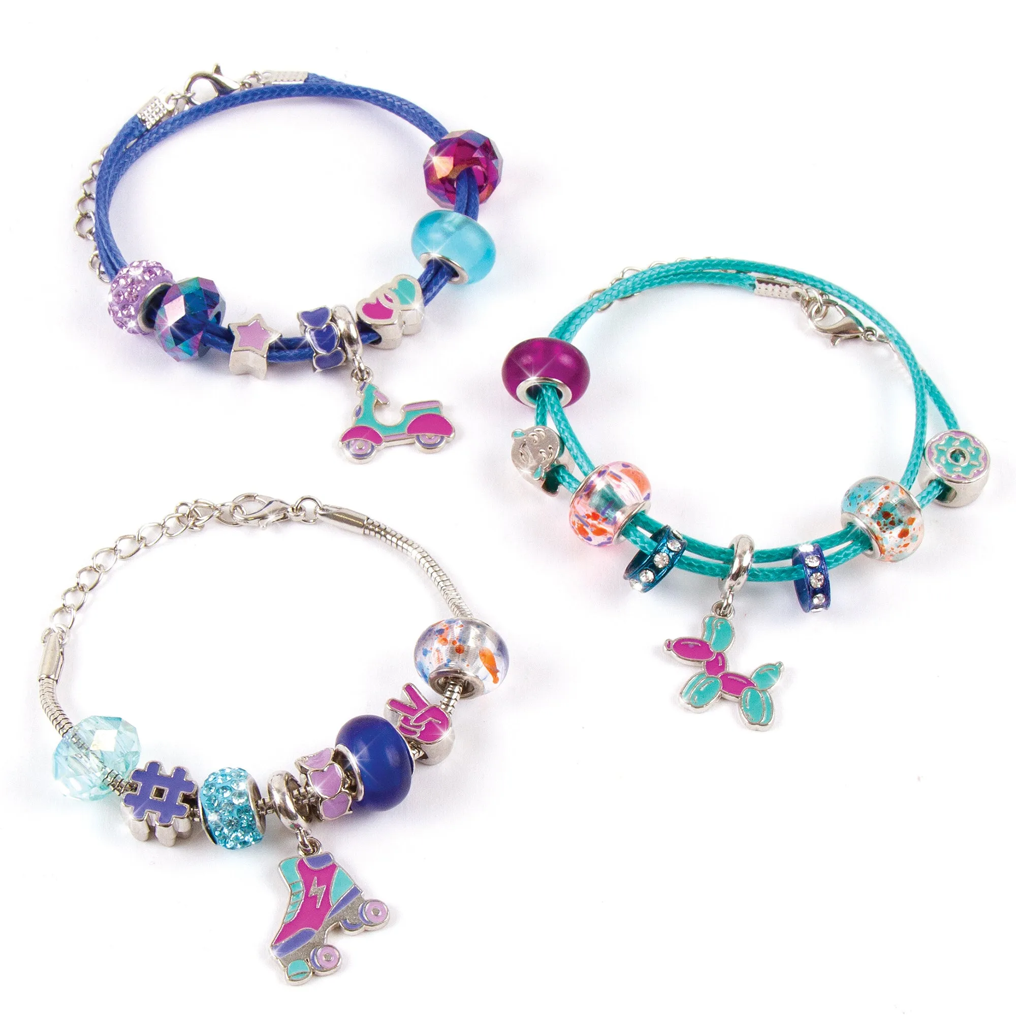 Halo Charms Bracelets: True Blue