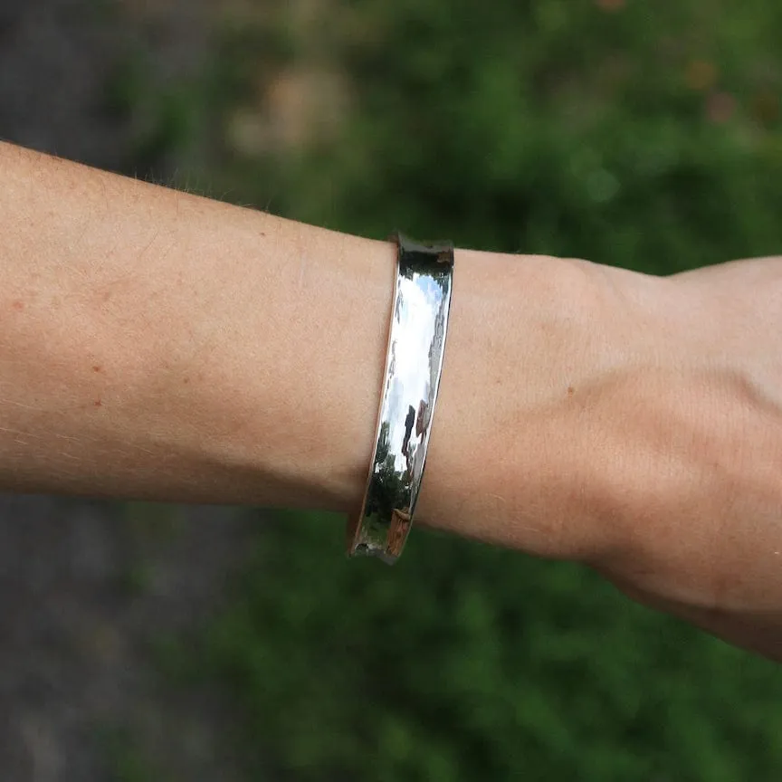Hammered Concave Cuff