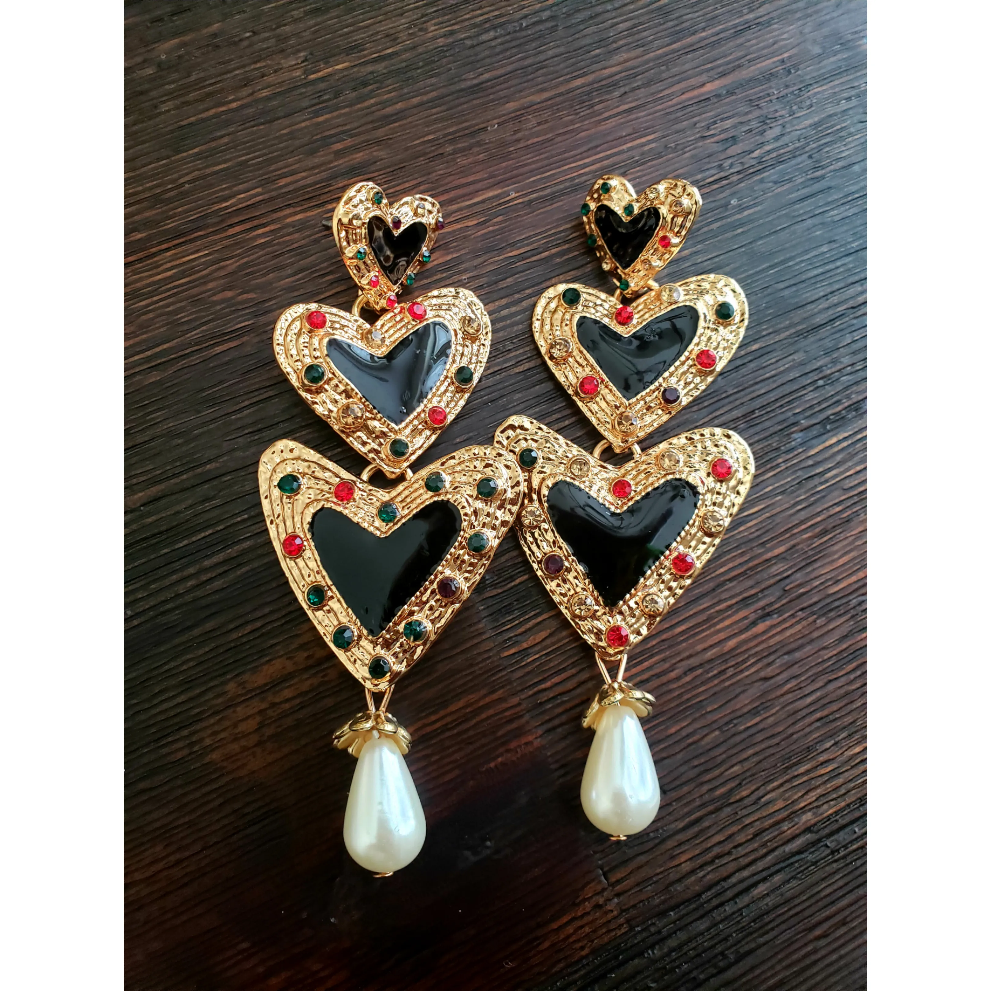 Heart Drop Earrings
