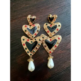 Heart Drop Earrings