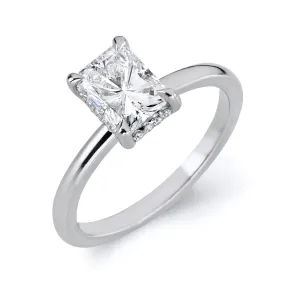 Hidden Halo Radiant Center Diamond