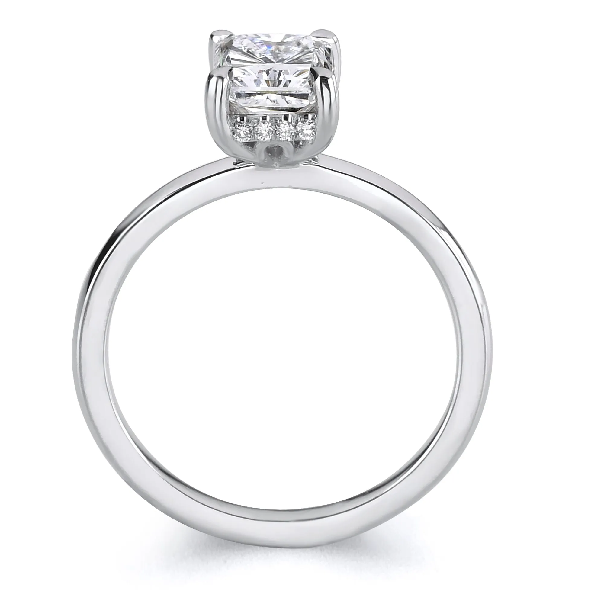 Hidden Halo Radiant Center Diamond