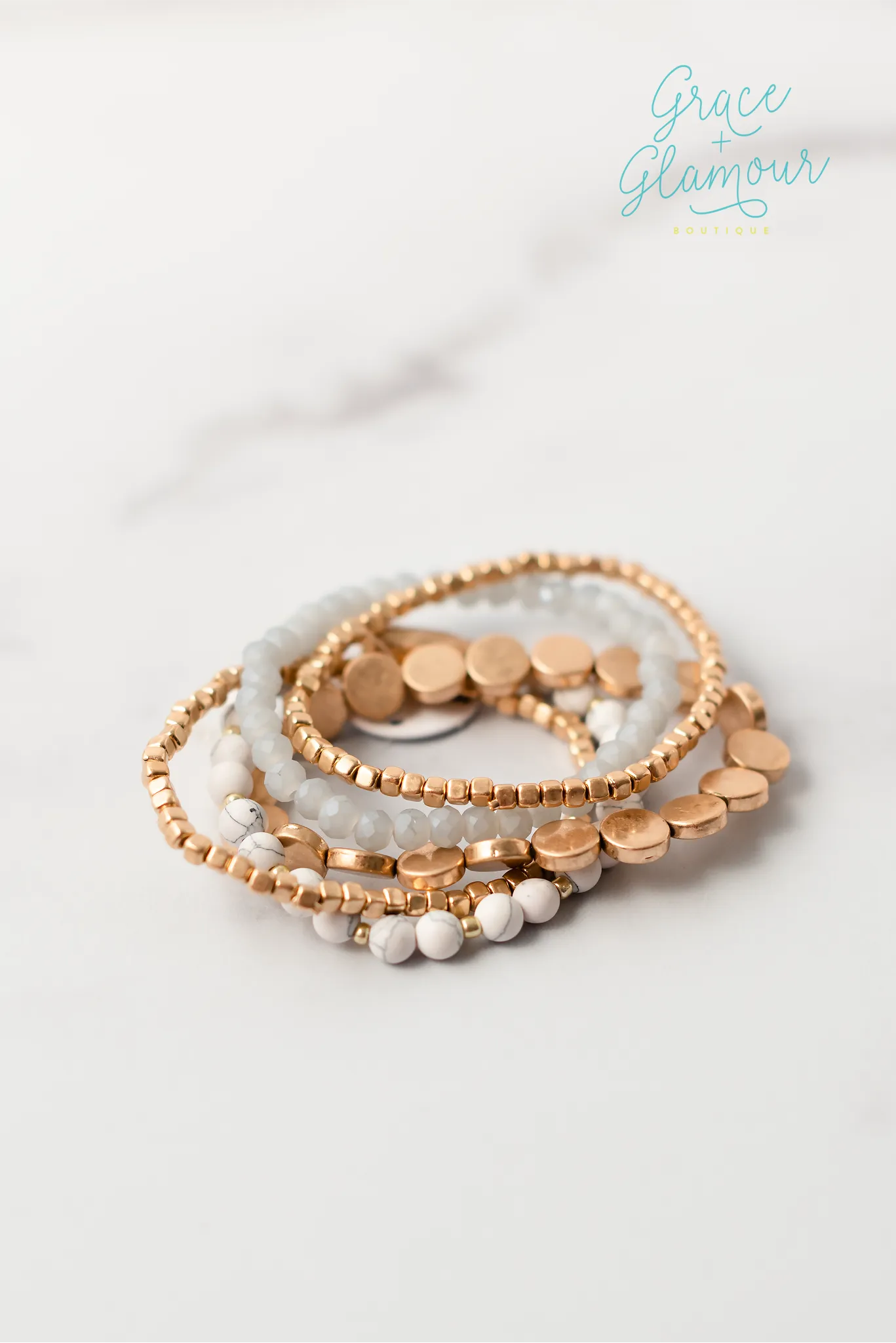 High Maintenance Bracelet Set | White