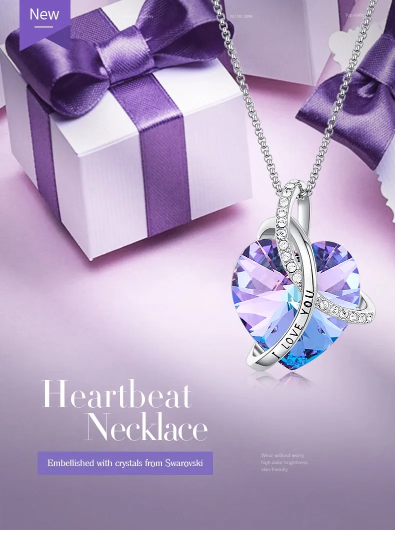I Love Your Heart Swarovski Crystal Necklace