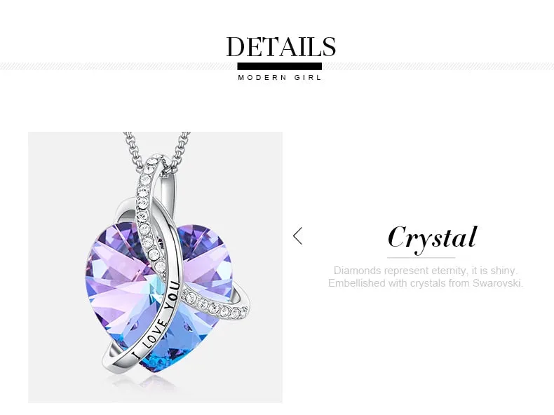 I Love Your Heart Swarovski Crystal Necklace