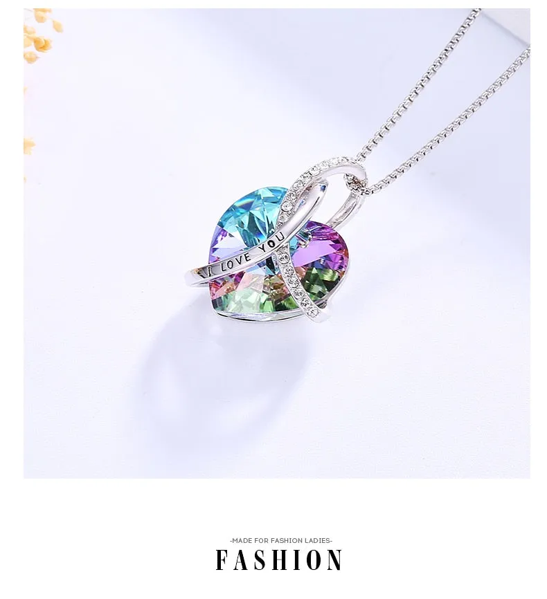 I Love Your Heart Swarovski Crystal Necklace