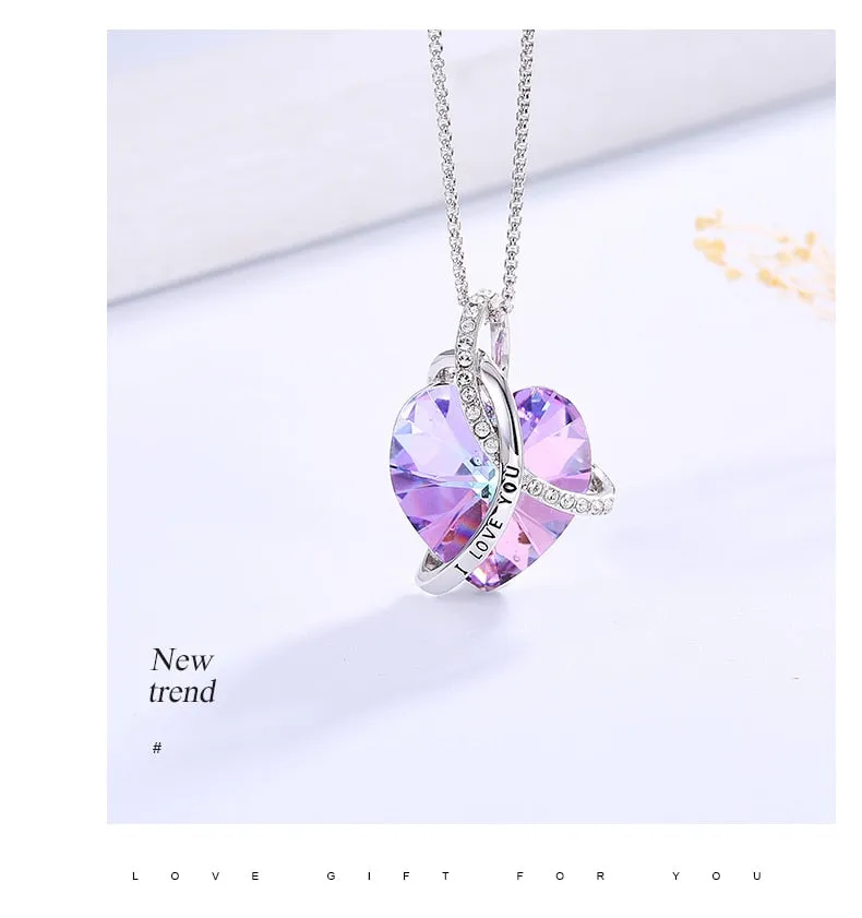 I Love Your Heart Swarovski Crystal Necklace