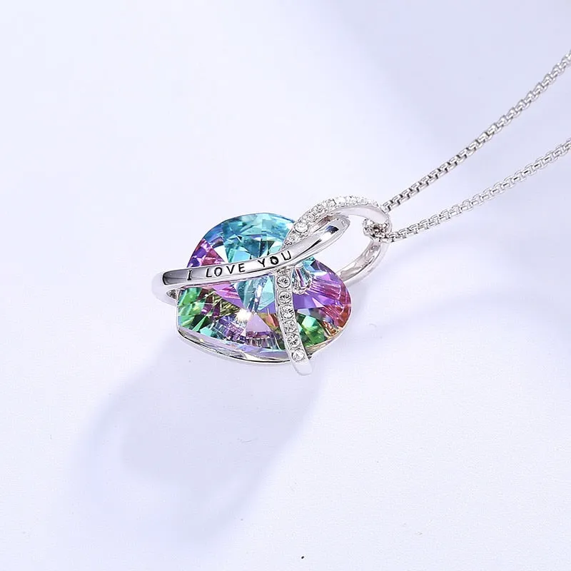 I Love Your Heart Swarovski Crystal Necklace