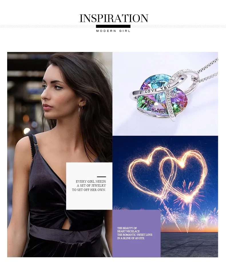 I Love Your Heart Swarovski Crystal Necklace