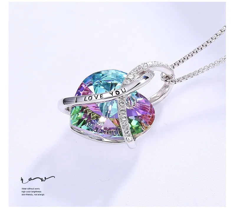 I Love Your Heart Swarovski Crystal Necklace