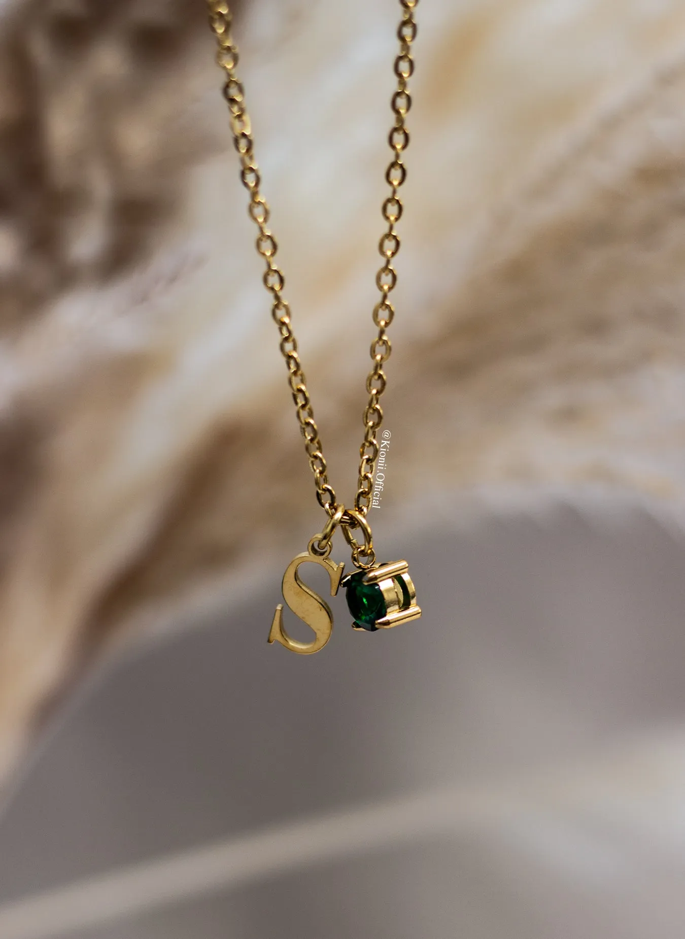 Initial and Birthstone Personalised Necklace