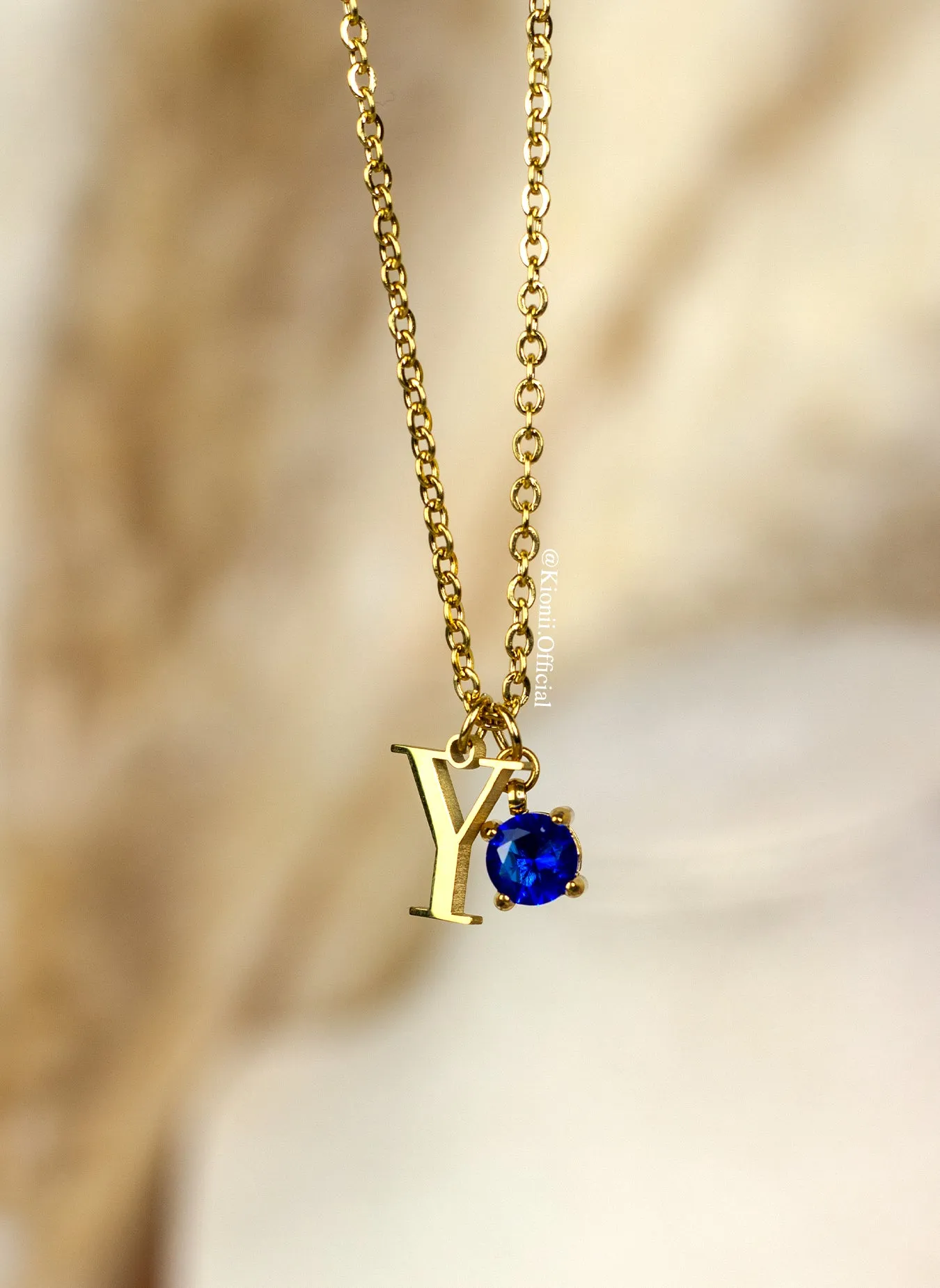 Initial and Birthstone Personalised Necklace
