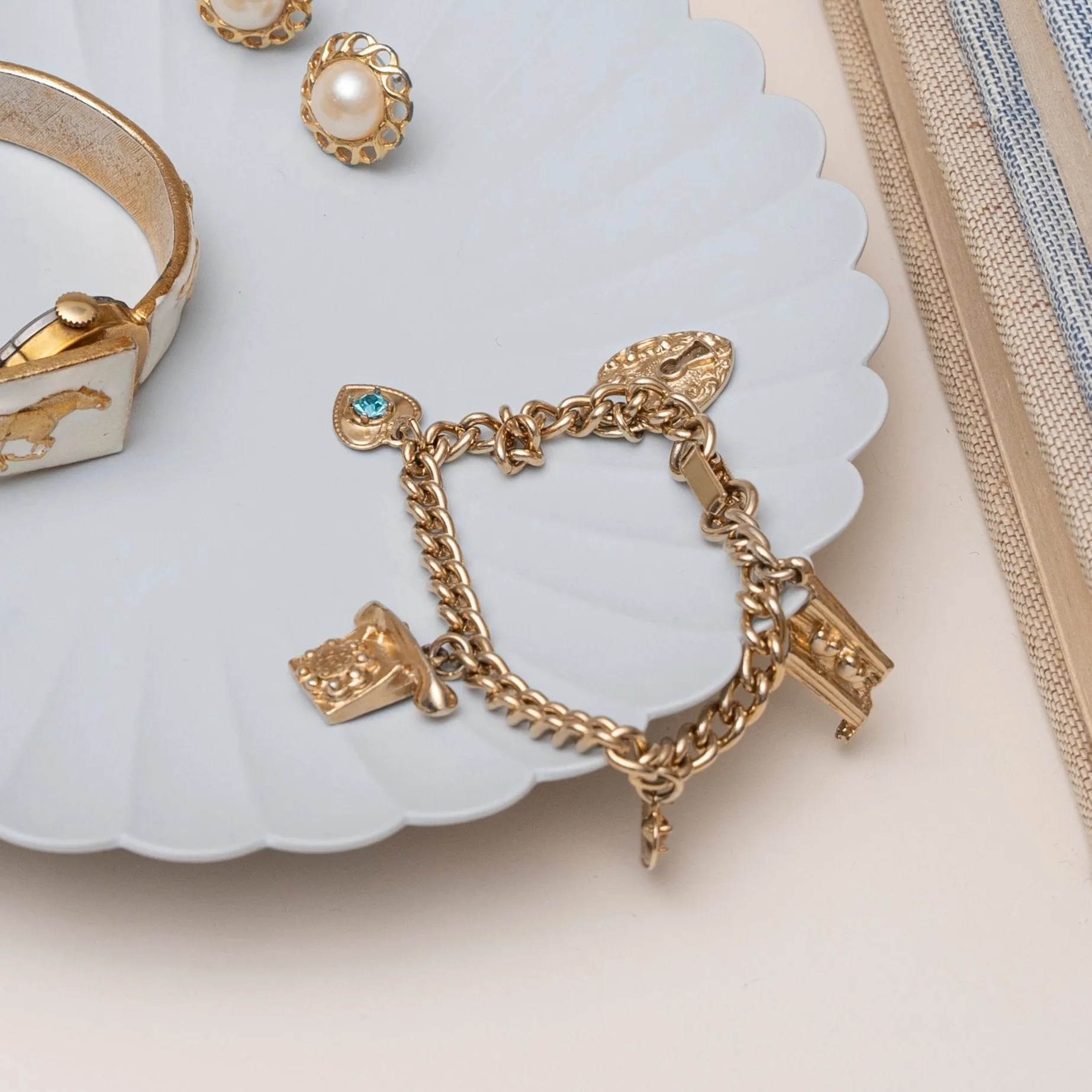 J'adore Beddor Vintage Gold Charm Bracelets