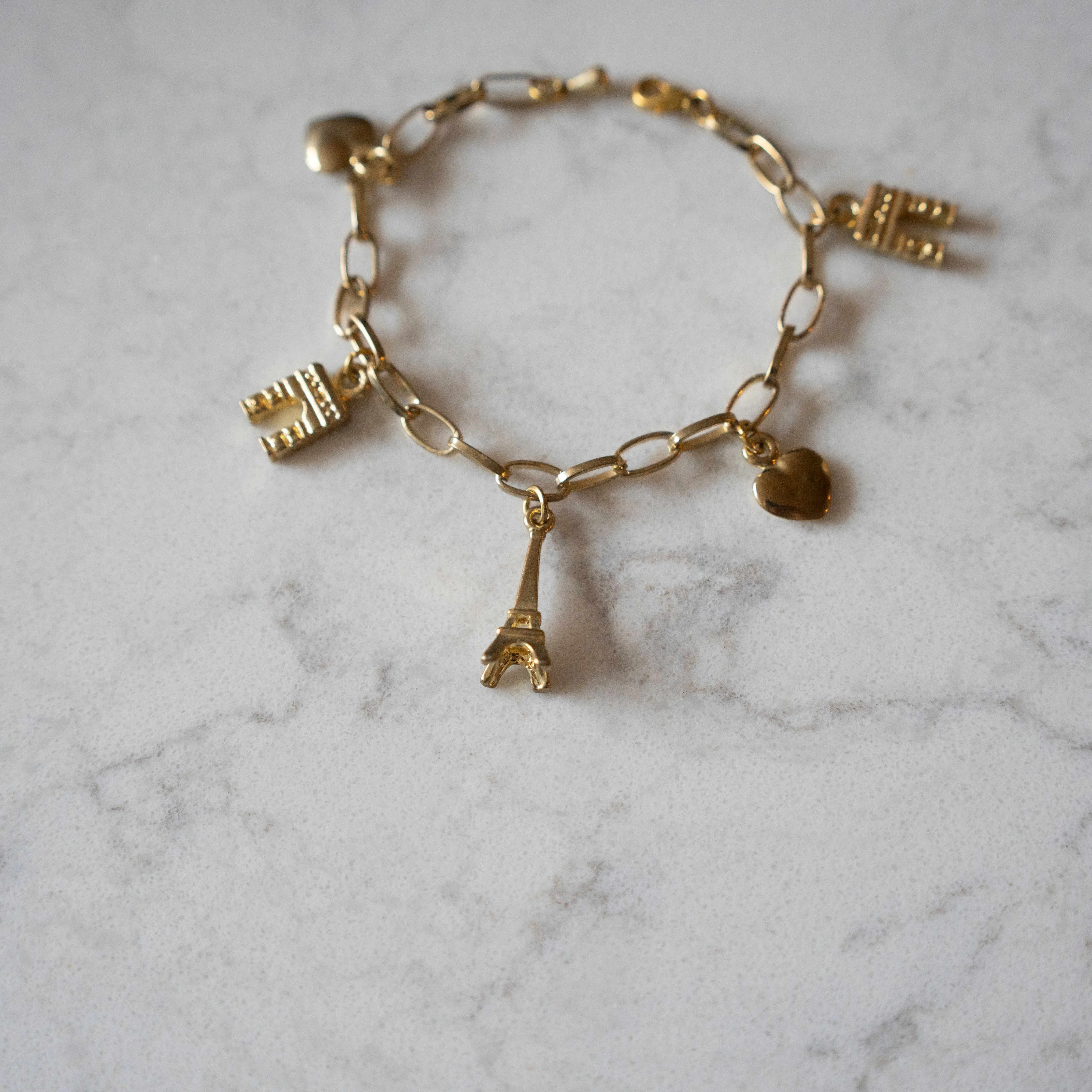 J'adore Beddor Vintage Gold Charm Bracelets