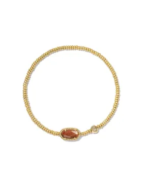 Kendra Scott Grayson Stretch Bracelet in Gold Orange Goldstone