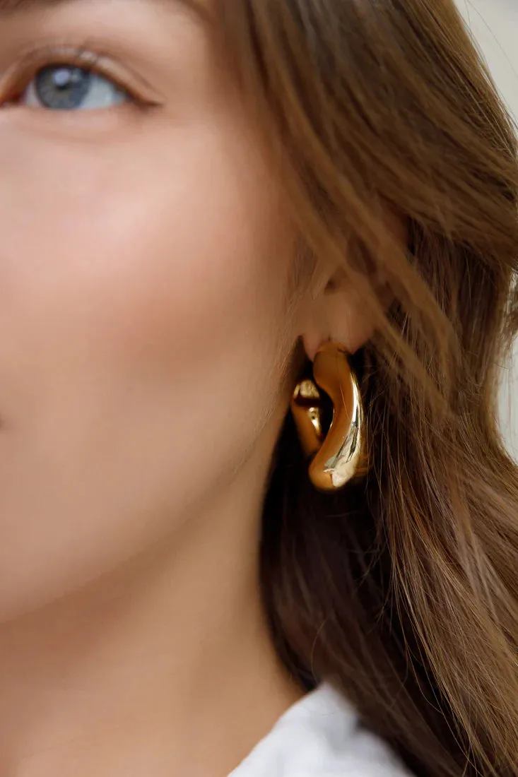 LimLim Accessories - Large Smash Gold Earrings