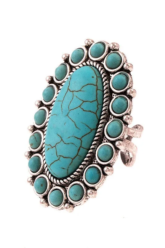 MEAN IT Chunky Boho Chic Rings Oval Shaped