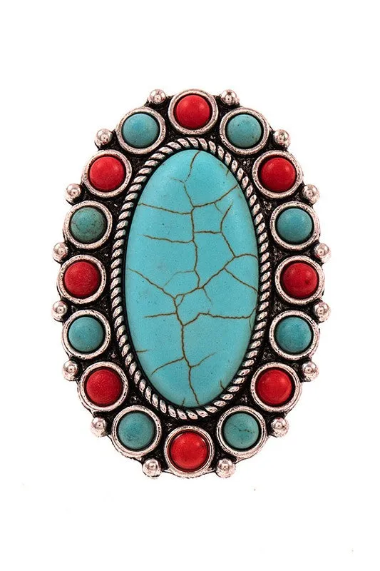MEAN IT Chunky Boho Chic Rings Oval Shaped