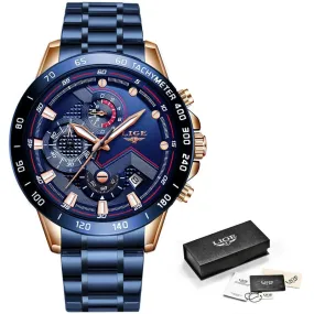 Men Stainless Steel Top Brand Luxury Sports Quartz Watches