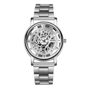 Men's Luxury Skeleton Stainless Steel Wrist Watch
