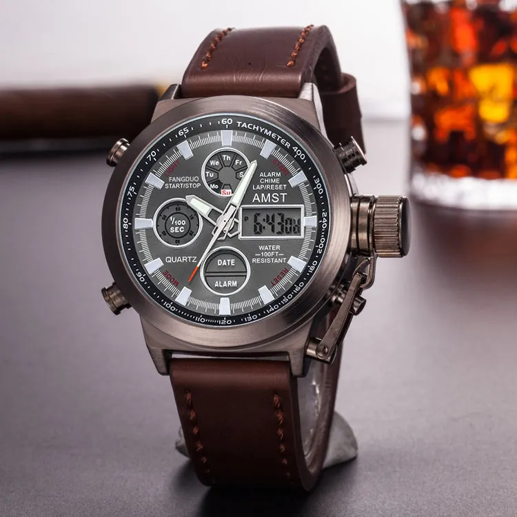 Mens Watches Men Analog Digital Dual Display Watches - S4682224