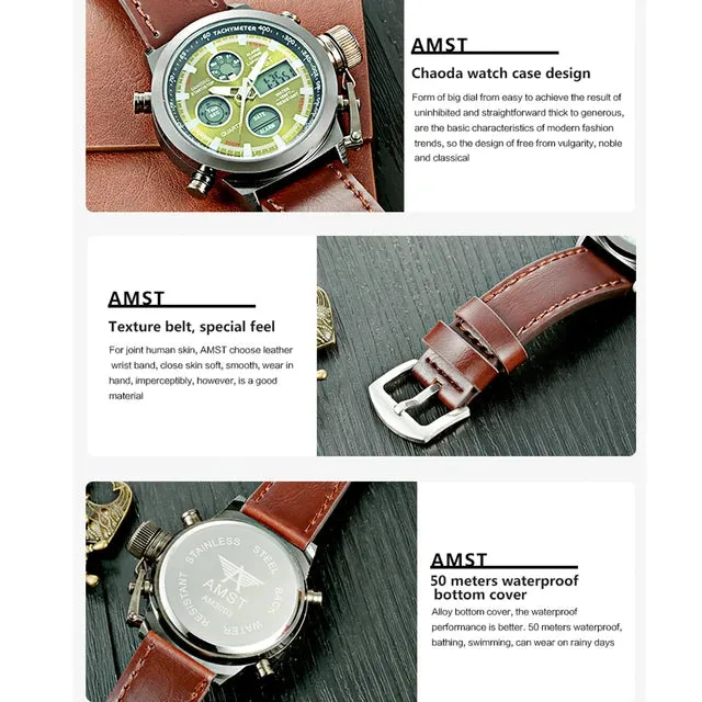 Mens Watches Men Analog Digital Dual Display Watches - S4682224