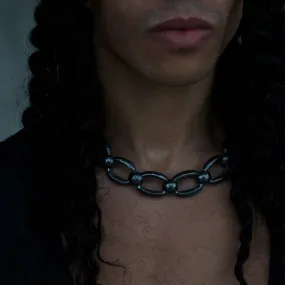 MITA XL CHAIN LINK NECKLACE | OXIDIZED 925 STERLING SILVER