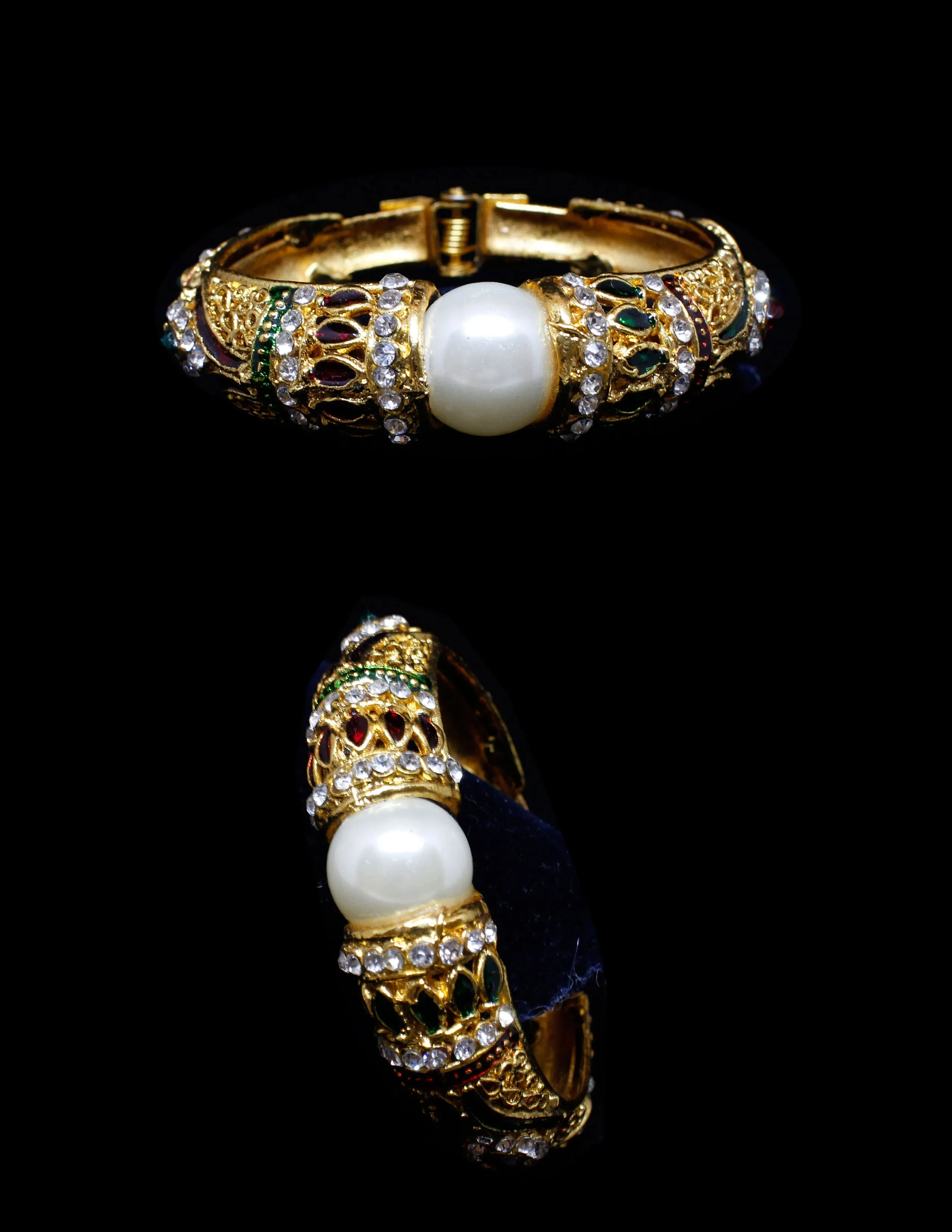 Multi-Coloured Gold Kada