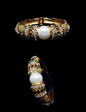 Multi-Coloured Gold Kada