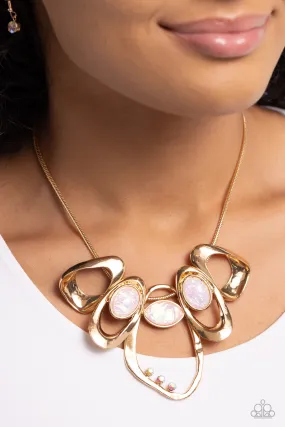 Necklaces Gleaming Gala - Gold N034