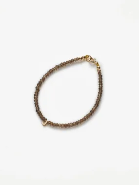 One Letter Smoky Quartz Bracelet