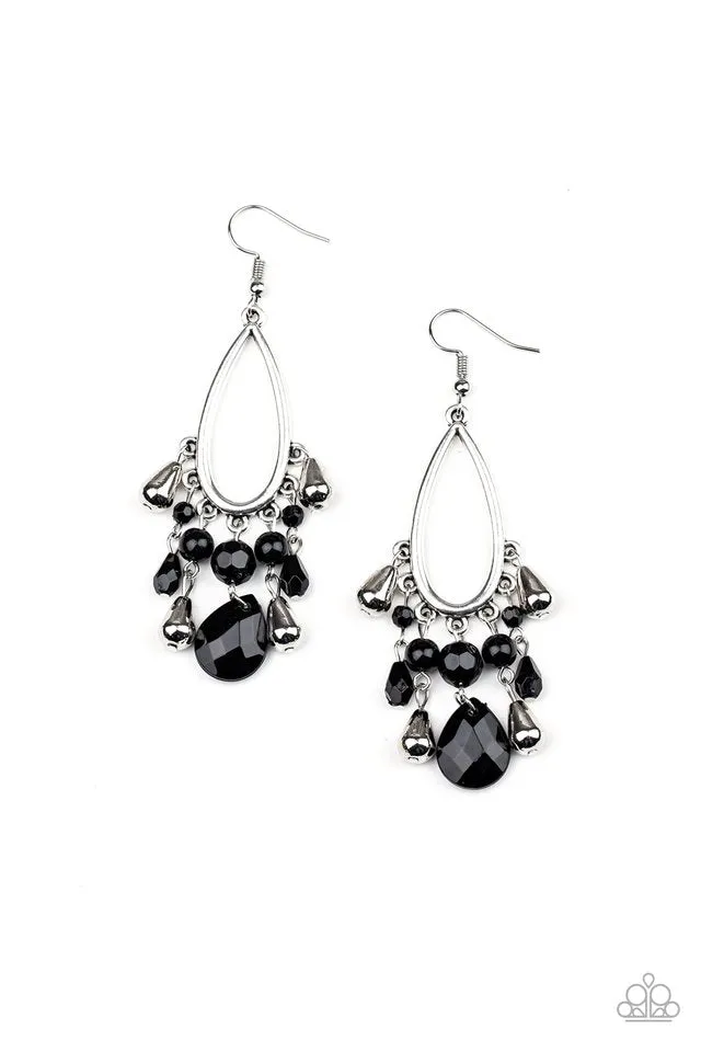 Paparazzi Earring ~ Summer Catch - Black