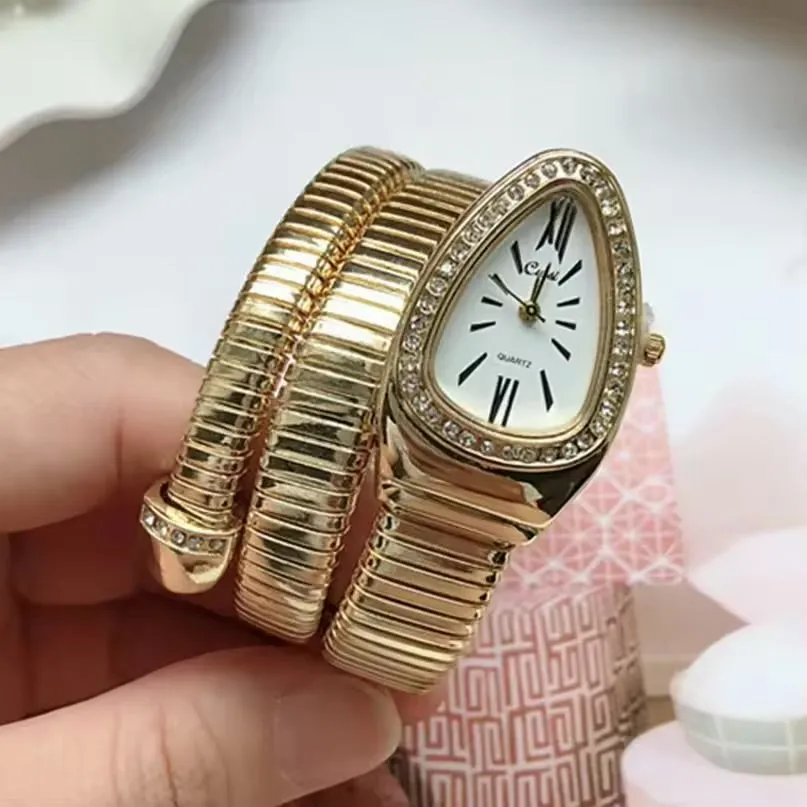Quartz glittering snake wrist watch for women WAT2346