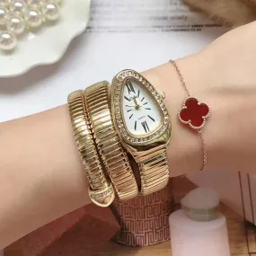 Quartz glittering snake wrist watch for women WAT2346