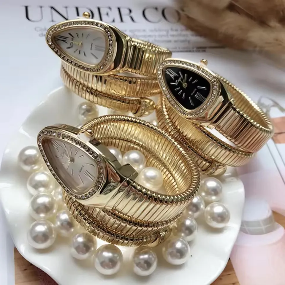 Quartz glittering snake wrist watch for women WAT2346