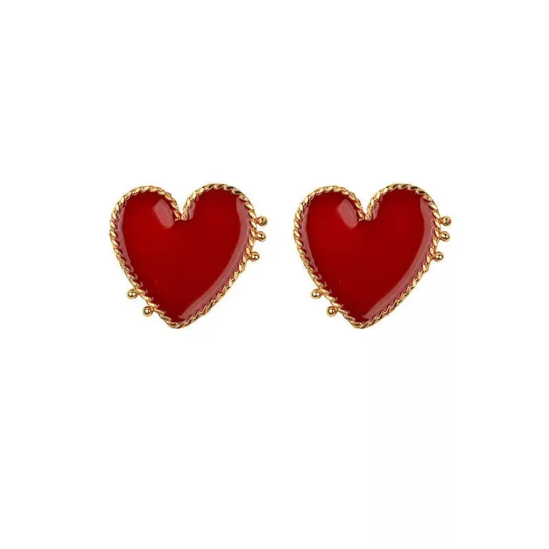 Red Heart Earrings