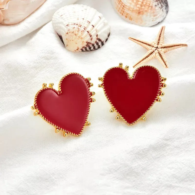 Red Heart Earrings