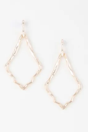 Shiny Hammered Kite Earrings